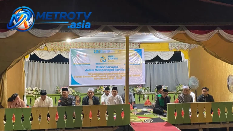 Suasana acara dzikir bersama peringatan Hari Santri sekaligus pengukuhan pengurus FKPP Kabupaten Tolitoli 2026–2030 di Pondok Pesantren Madinatul Khairat, Rabu 21 Oktober 2026
